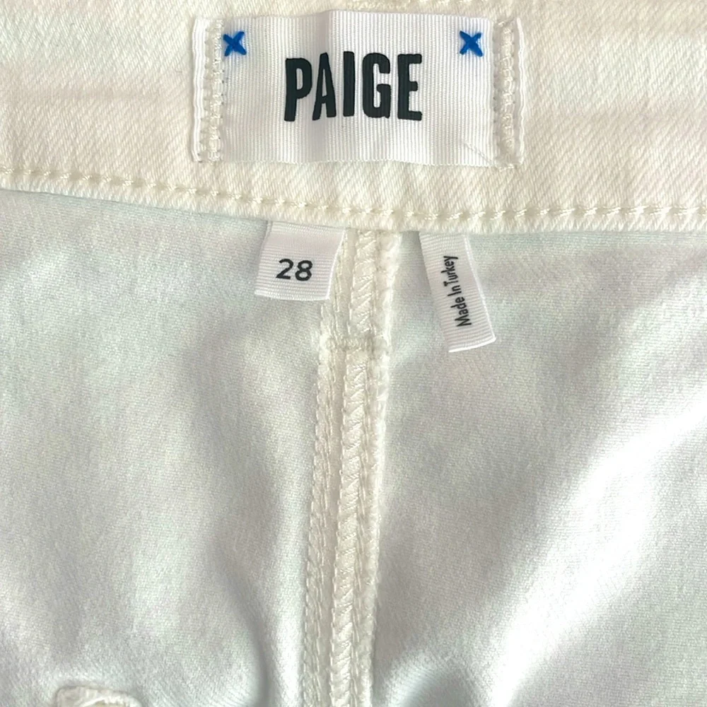 Paige Meadow Midi Skirt Tonal Ecru Size 28 - Picture 13 of 14